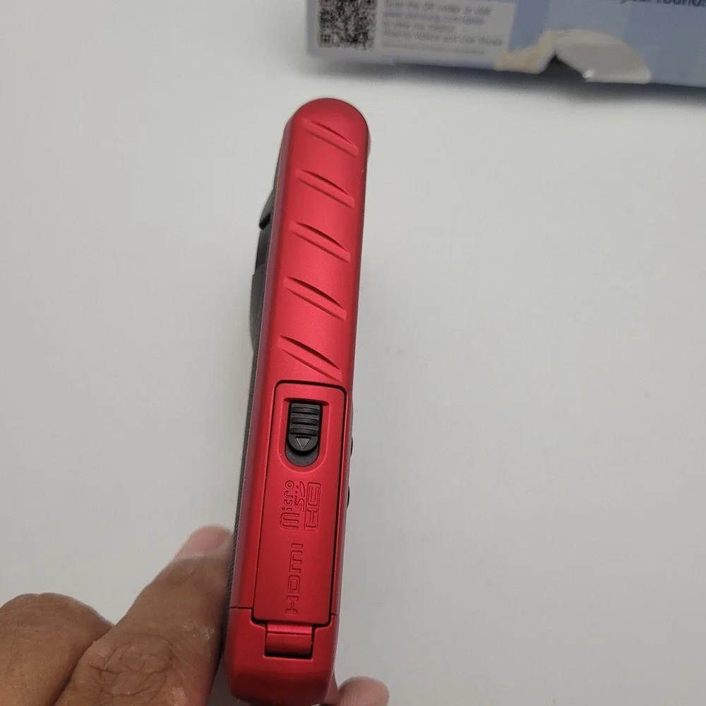 Samsung HMX-W200 Red Rugged Pocket Cam Waterproof Shockproof Full HD Camcorder